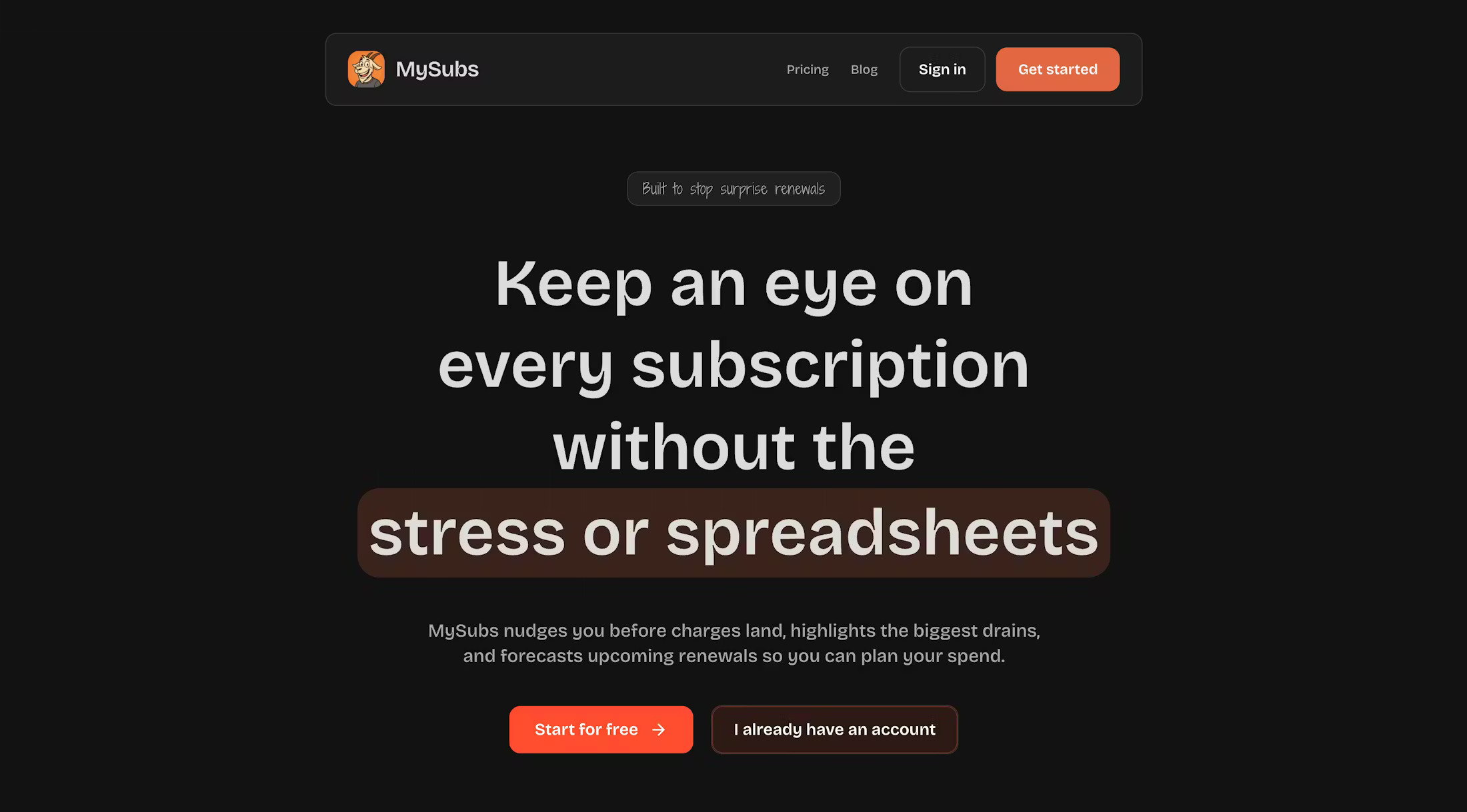Subscription Freedom — MySubscription.space